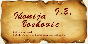 Ikonija Bošković vizit kartica